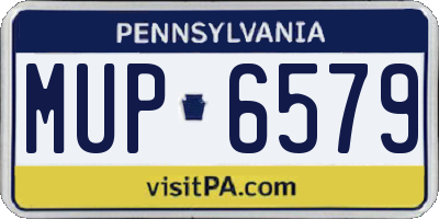 PA license plate MUP6579