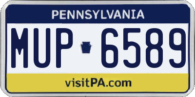 PA license plate MUP6589