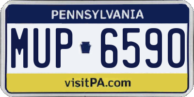 PA license plate MUP6590