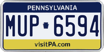 PA license plate MUP6594