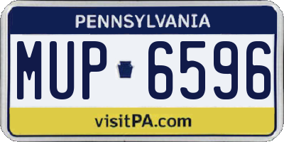 PA license plate MUP6596