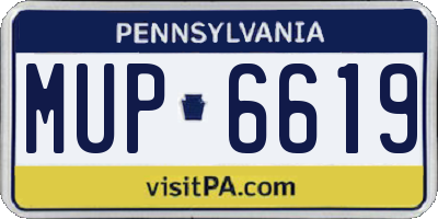 PA license plate MUP6619