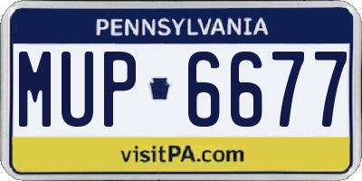 PA license plate MUP6677