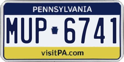 PA license plate MUP6741