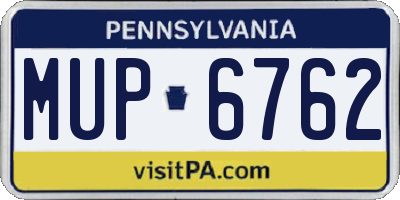 PA license plate MUP6762