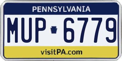 PA license plate MUP6779