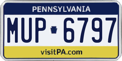 PA license plate MUP6797