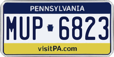 PA license plate MUP6823