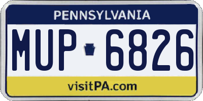 PA license plate MUP6826
