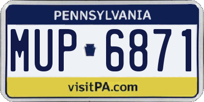 PA license plate MUP6871
