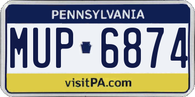 PA license plate MUP6874