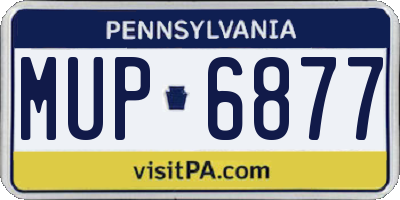 PA license plate MUP6877