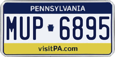 PA license plate MUP6895