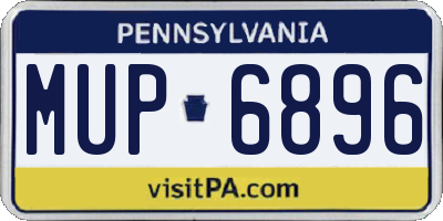 PA license plate MUP6896