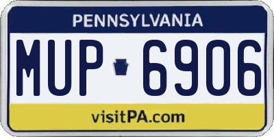 PA license plate MUP6906