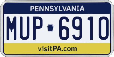 PA license plate MUP6910