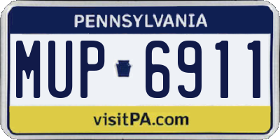 PA license plate MUP6911
