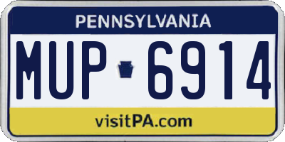 PA license plate MUP6914