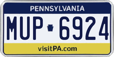 PA license plate MUP6924