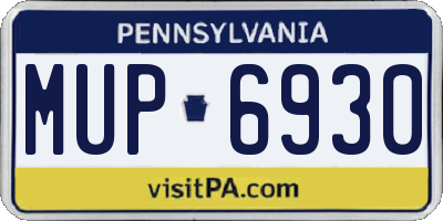 PA license plate MUP6930