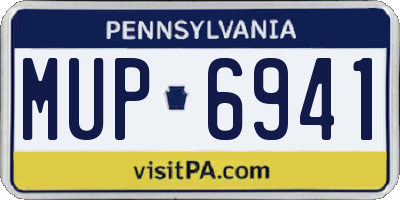 PA license plate MUP6941