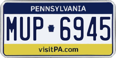 PA license plate MUP6945