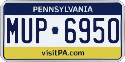 PA license plate MUP6950