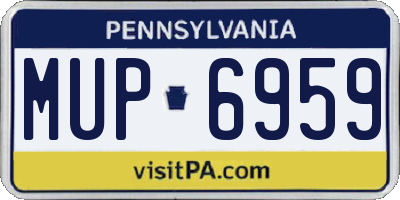 PA license plate MUP6959