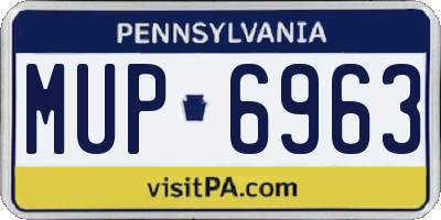 PA license plate MUP6963