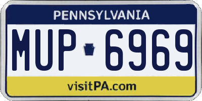 PA license plate MUP6969
