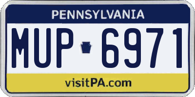 PA license plate MUP6971