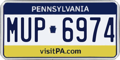 PA license plate MUP6974