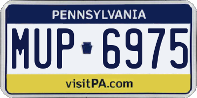 PA license plate MUP6975