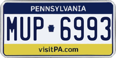 PA license plate MUP6993