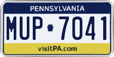 PA license plate MUP7041