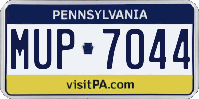 PA license plate MUP7044