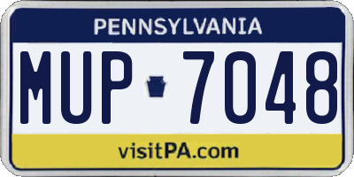 PA license plate MUP7048