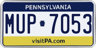 PA license plate MUP7053