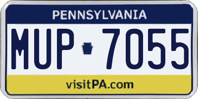 PA license plate MUP7055