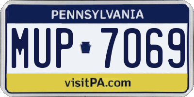 PA license plate MUP7069