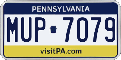 PA license plate MUP7079