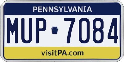 PA license plate MUP7084