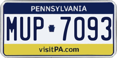 PA license plate MUP7093