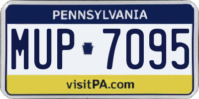 PA license plate MUP7095
