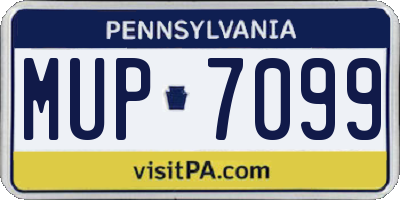 PA license plate MUP7099