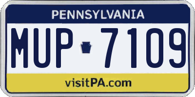 PA license plate MUP7109
