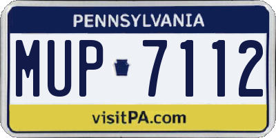 PA license plate MUP7112