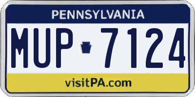 PA license plate MUP7124