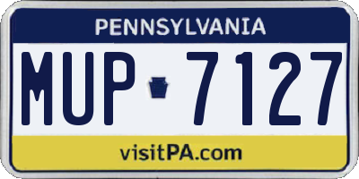 PA license plate MUP7127