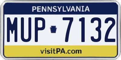 PA license plate MUP7132